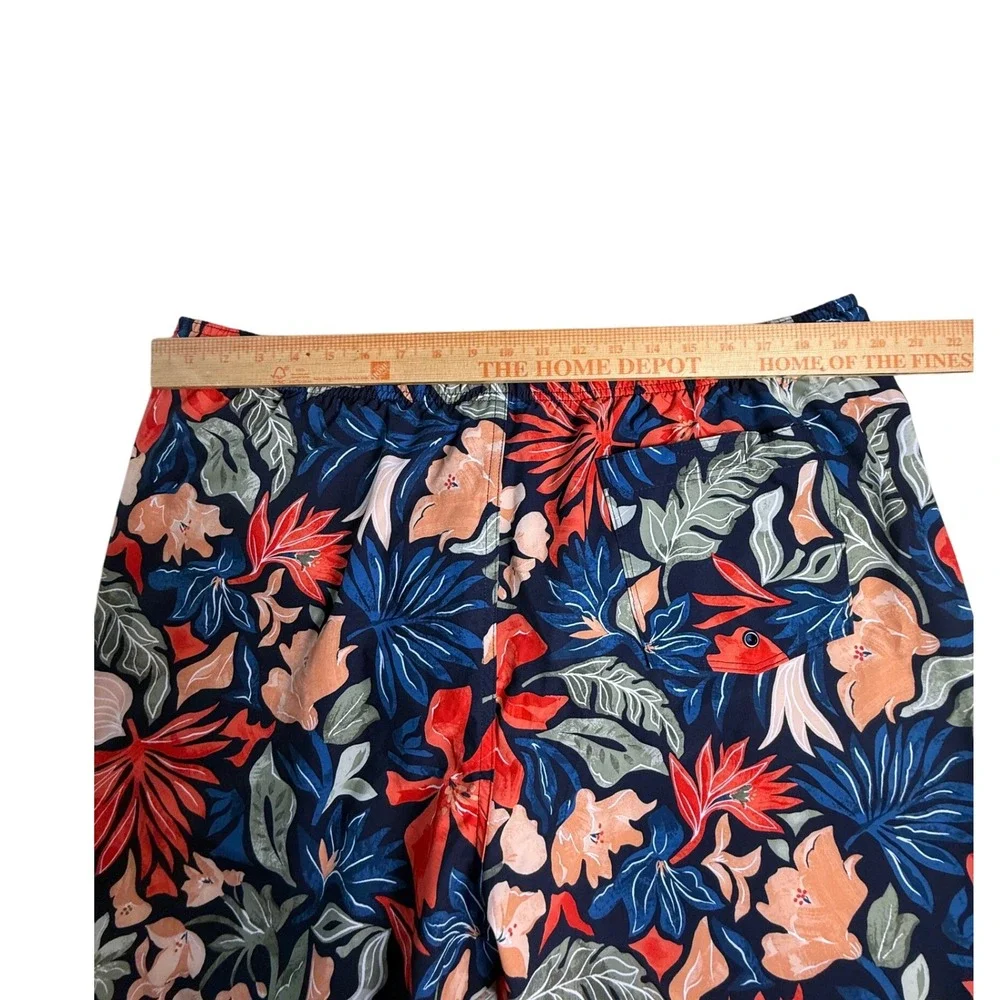 Old Navy Mens XL Floral Swim Trunks Board Shorts Elastic Waist‎ UPF 50 New-846